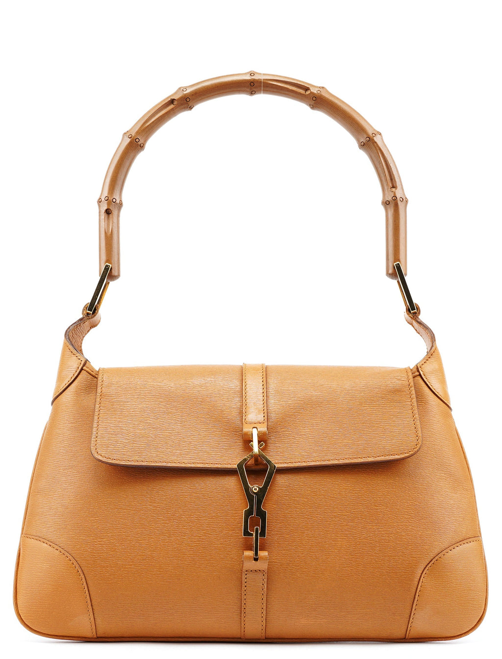 001 4096 Tan Leather Jackie Bamboo Bag