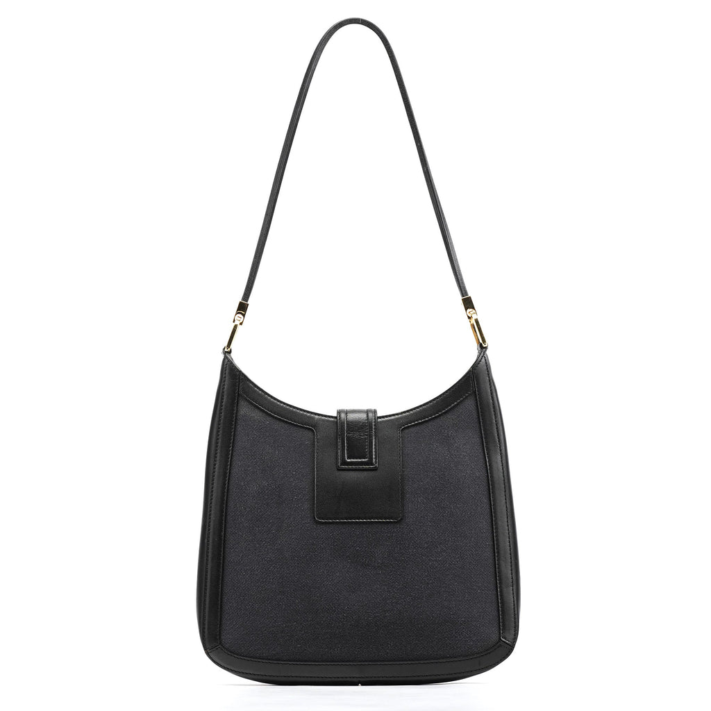 001 4142 Anthracite Canvas Square G Shoulder Bag