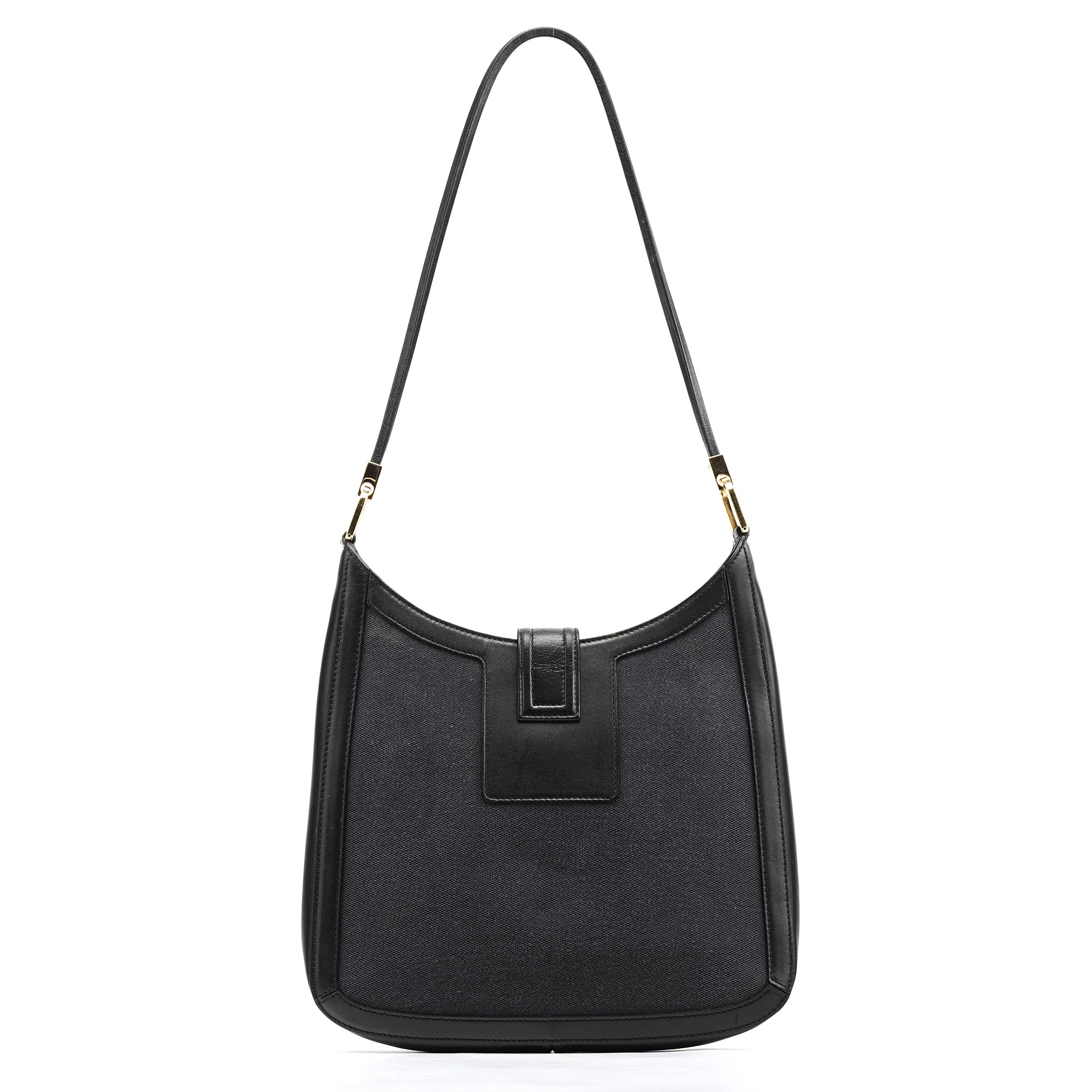 001 4142 Anthracite Canvas Square G Shoulder Bag