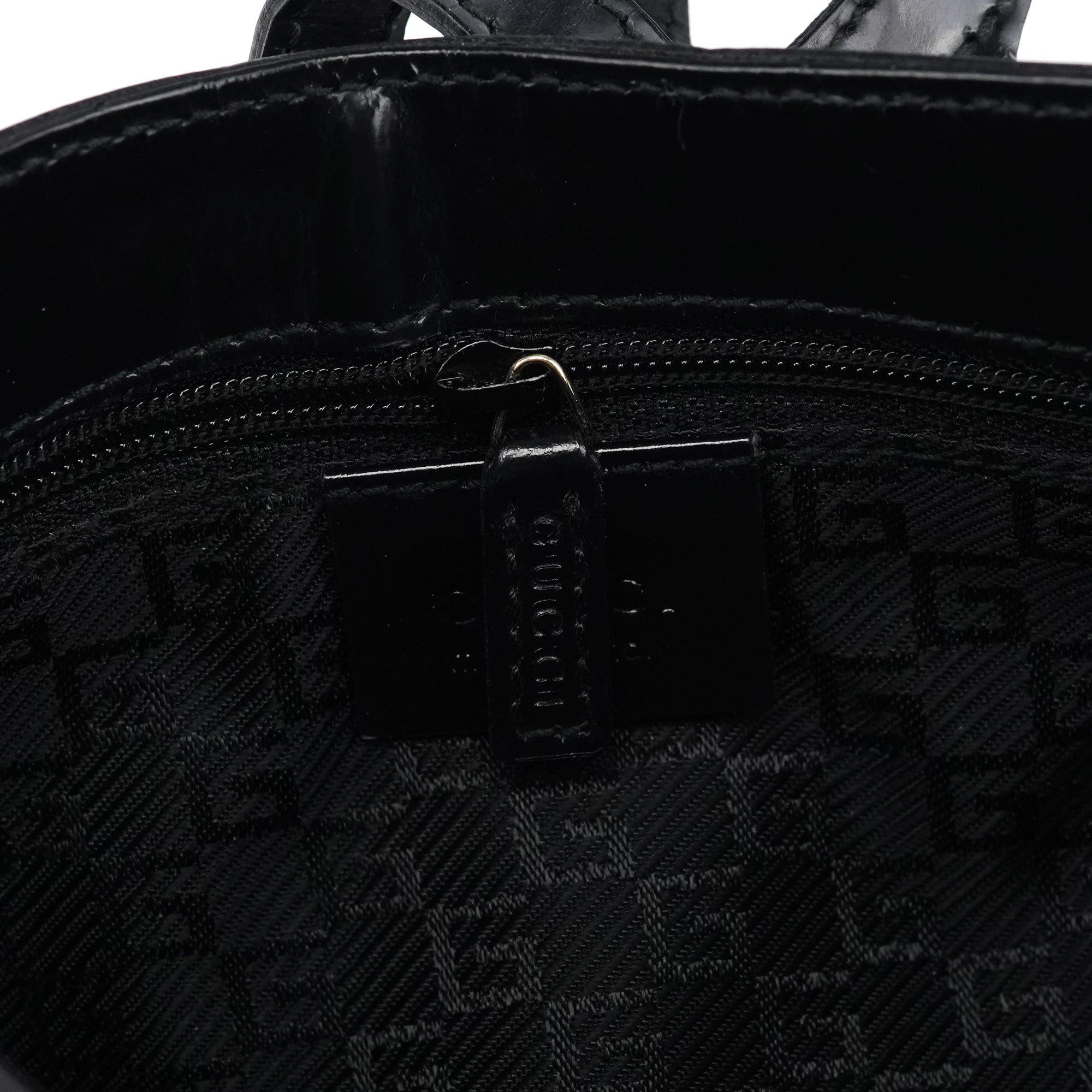 001 4150 Black Patent Leather Jackie Shoulder Bag