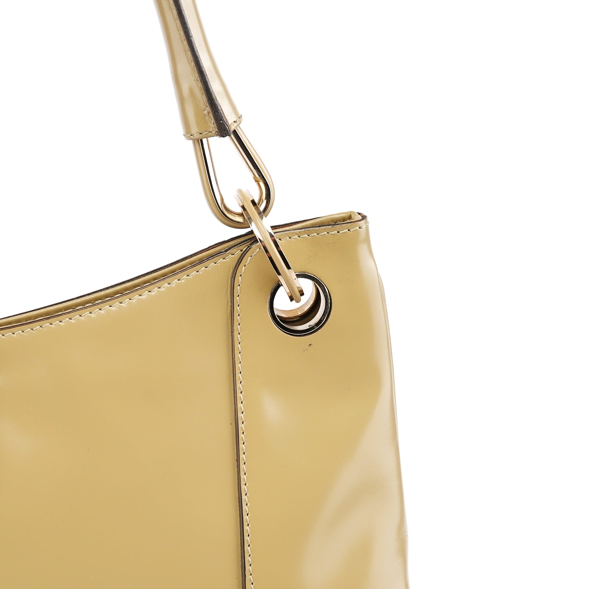001 4150 Yellow Patent Leather Jackie Shoulder Bag