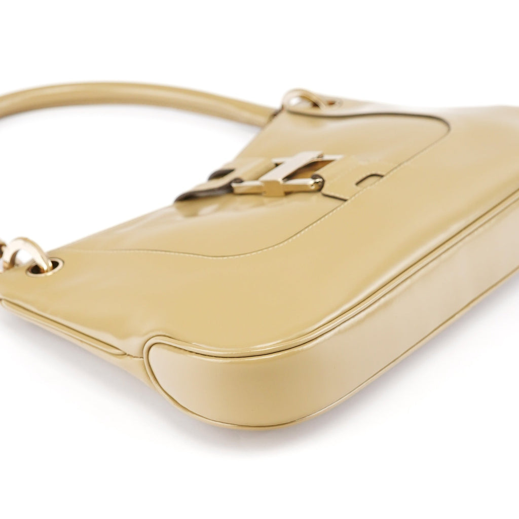 001 4150 Yellow Patent Leather Jackie Shoulder Bag