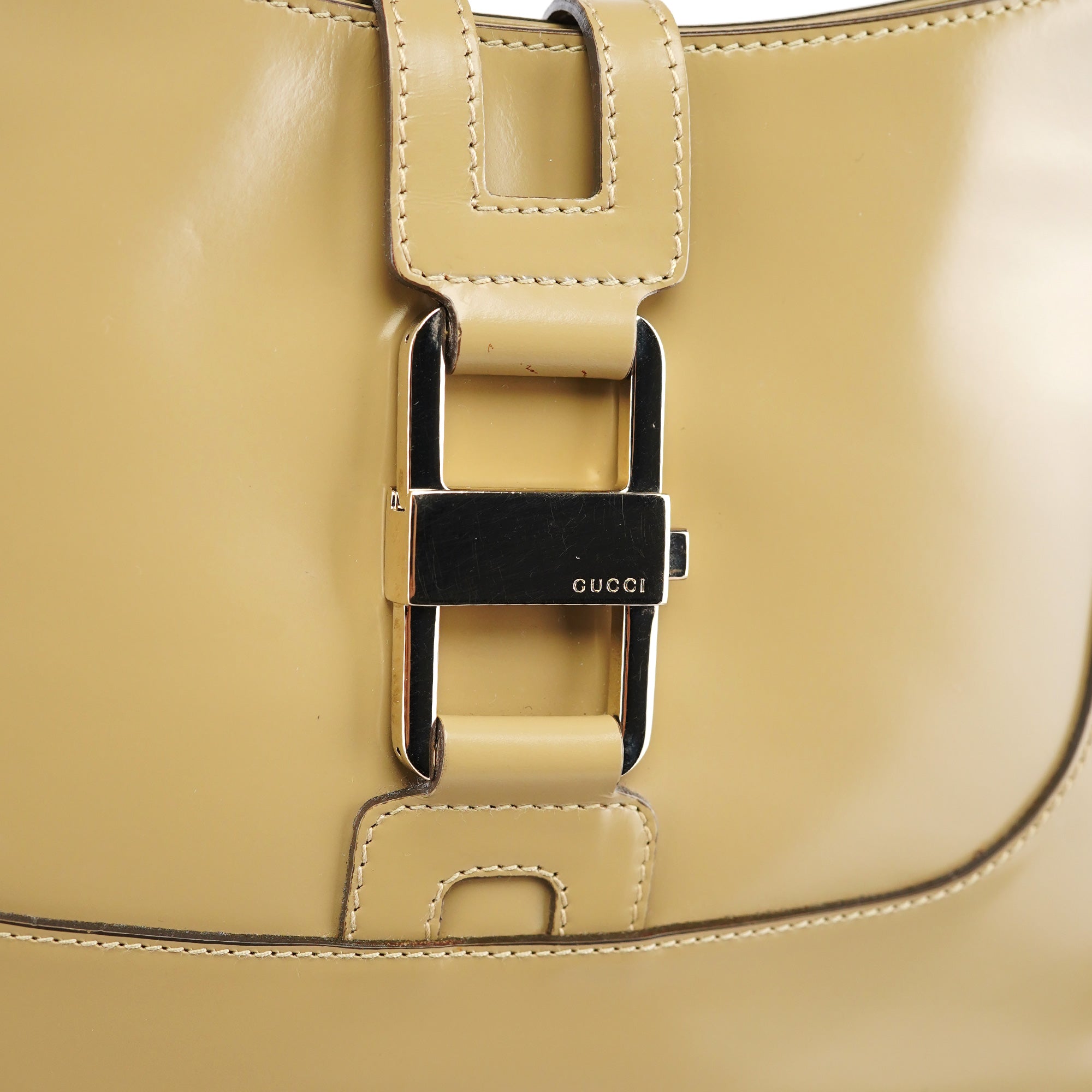 001 4150 Yellow Patent Leather Jackie Shoulder Bag