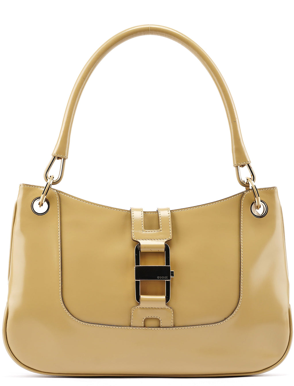 001 4150 Yellow Patent Leather Jackie Shoulder Bag