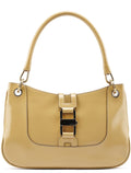 001 4150 Yellow Patent Leather Jackie Shoulder Bag