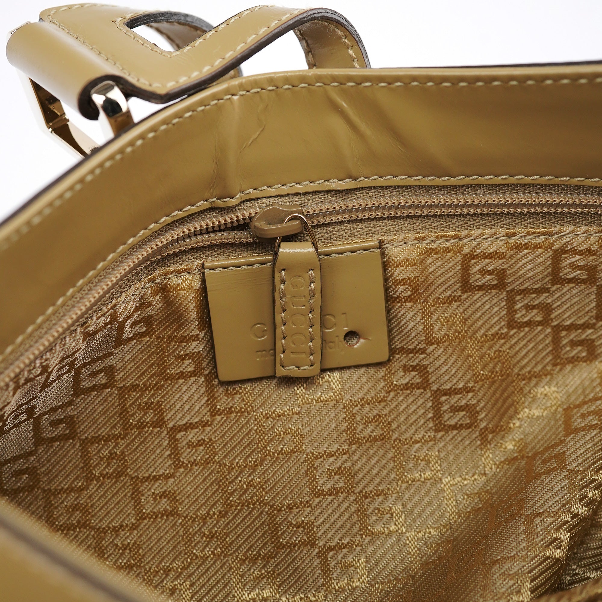 001 4150 Yellow Patent Leather Jackie Shoulder Bag