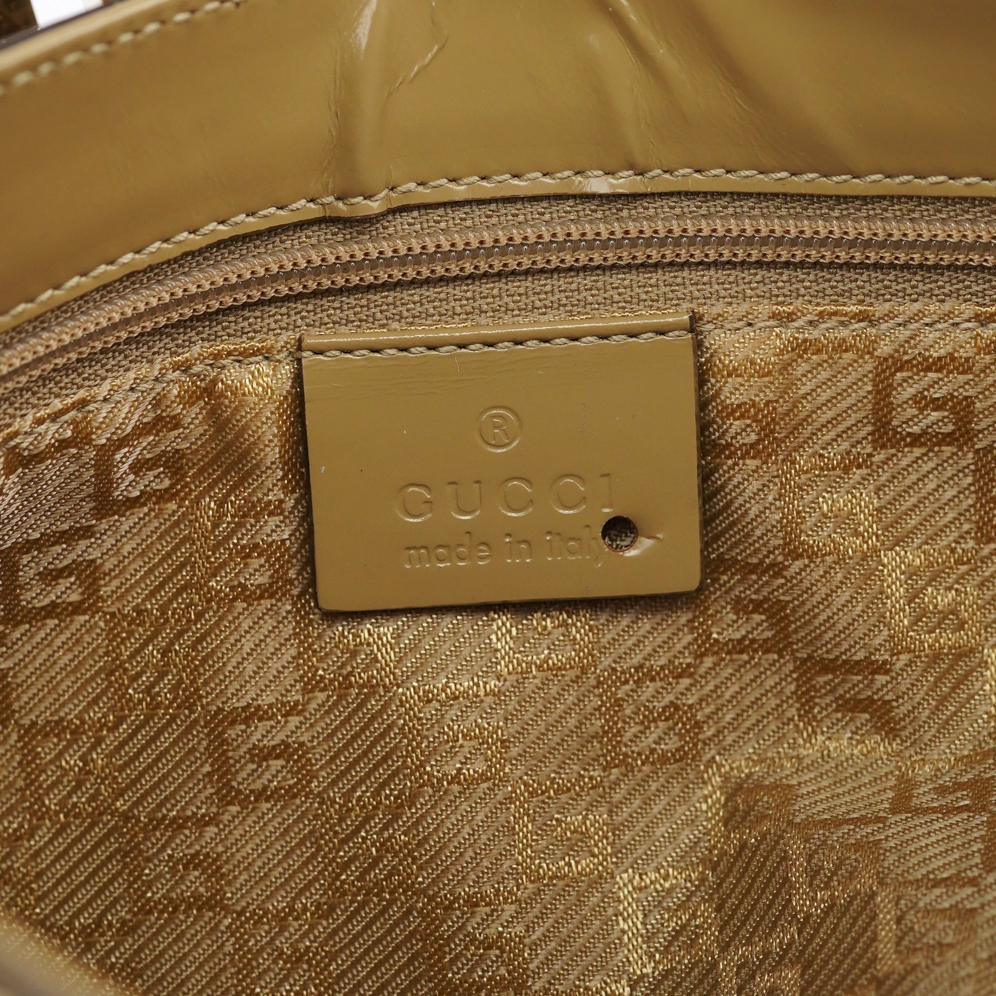 001 4150 Yellow Patent Leather Jackie Shoulder Bag