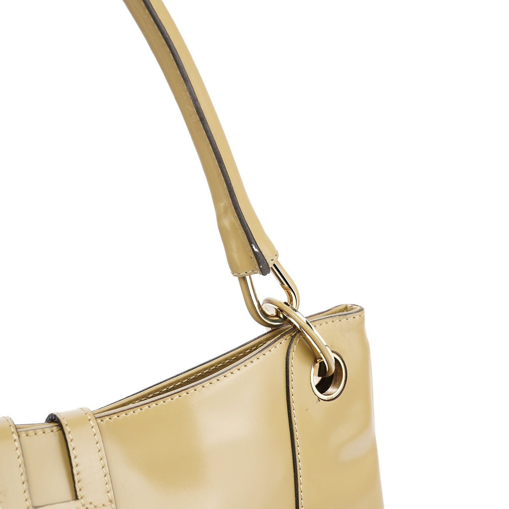001 4150 Yellow Patent Leather Jackie Shoulder Bag