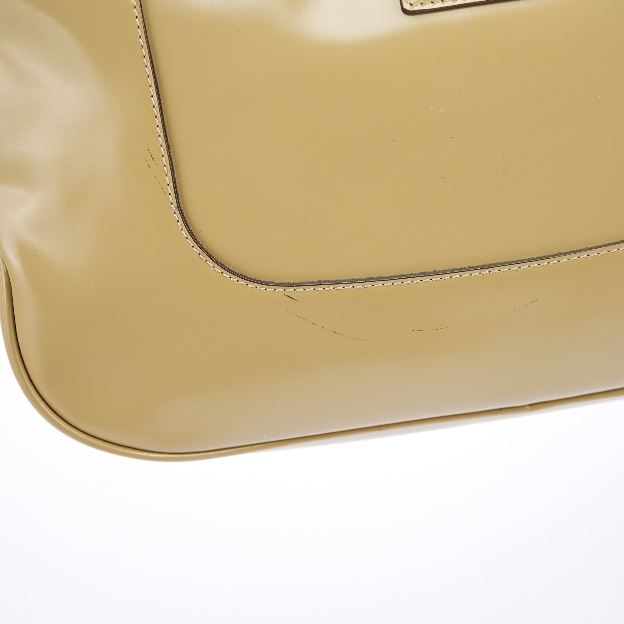 001 4150 Yellow Patent Leather Jackie Shoulder Bag