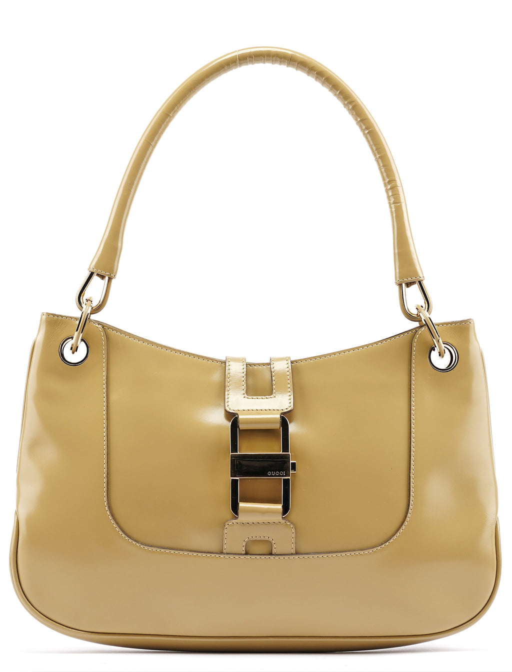 001 4150 Yellow Patent Leather Jackie Shoulder Bag