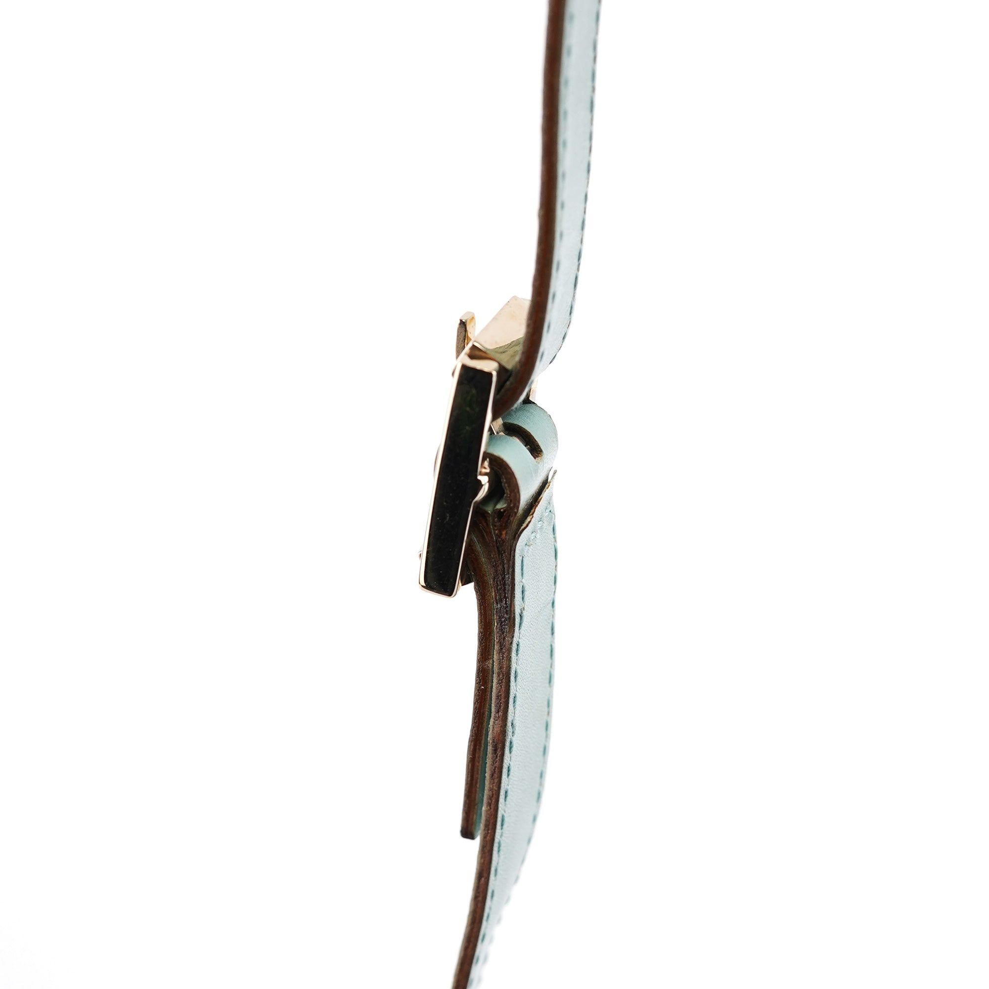 001 4152 Light Blue Micro GG Leather Shoulder Bag