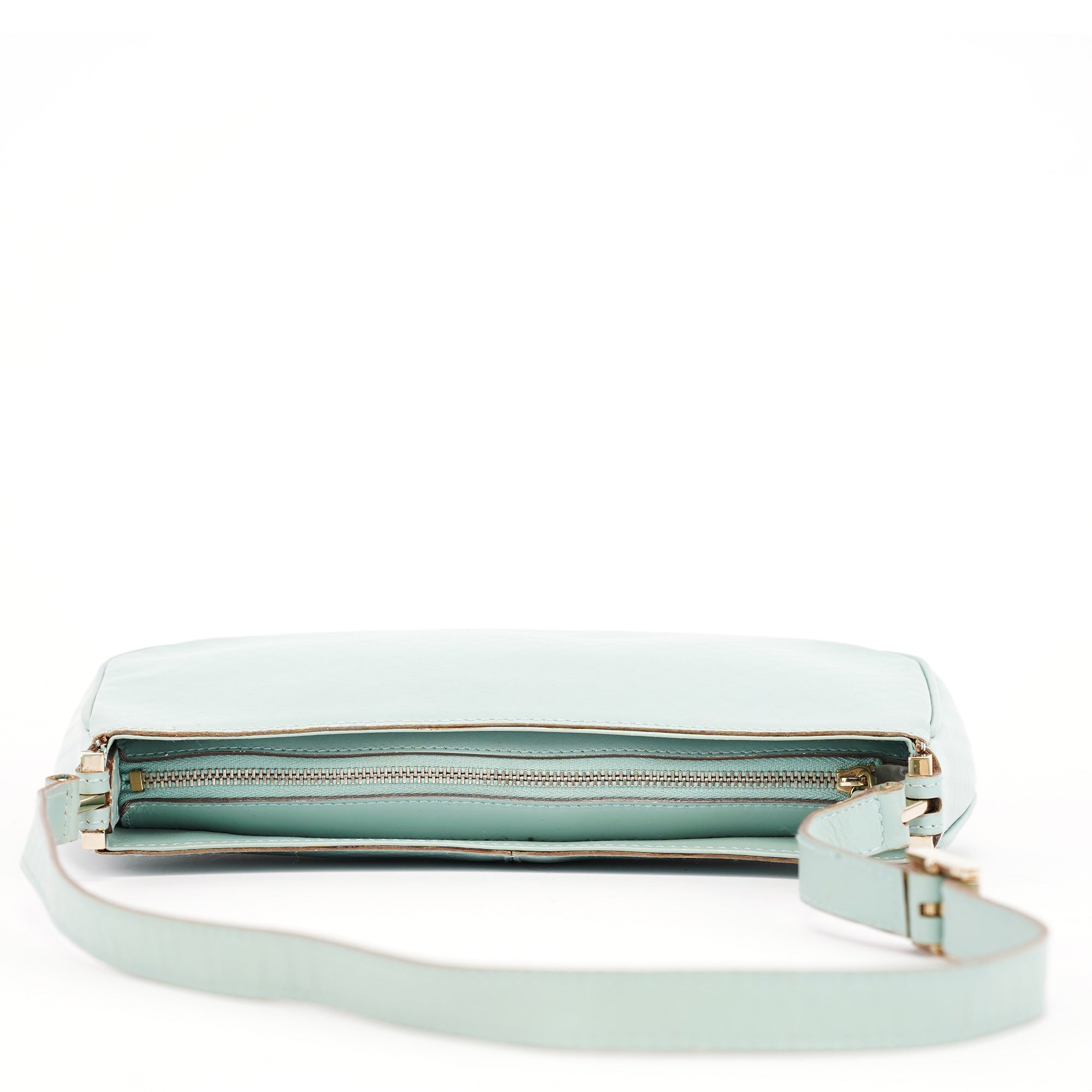 001 4152 Light Blue Micro GG Leather Shoulder Bag