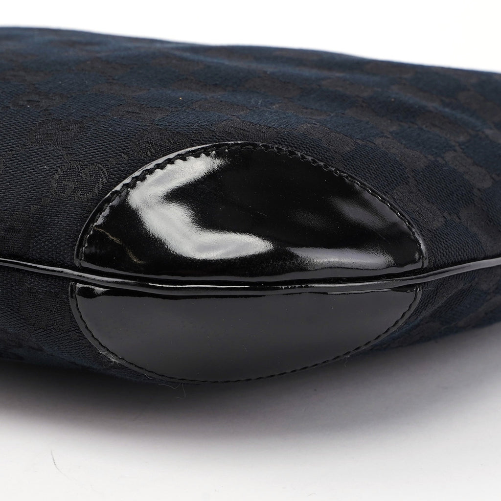 001 4157 Black GG Patent Shoulder Bag