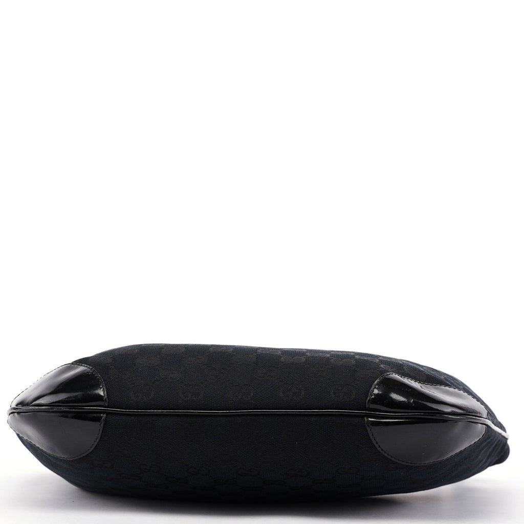 001 4157 Black GG Patent Shoulder Bag