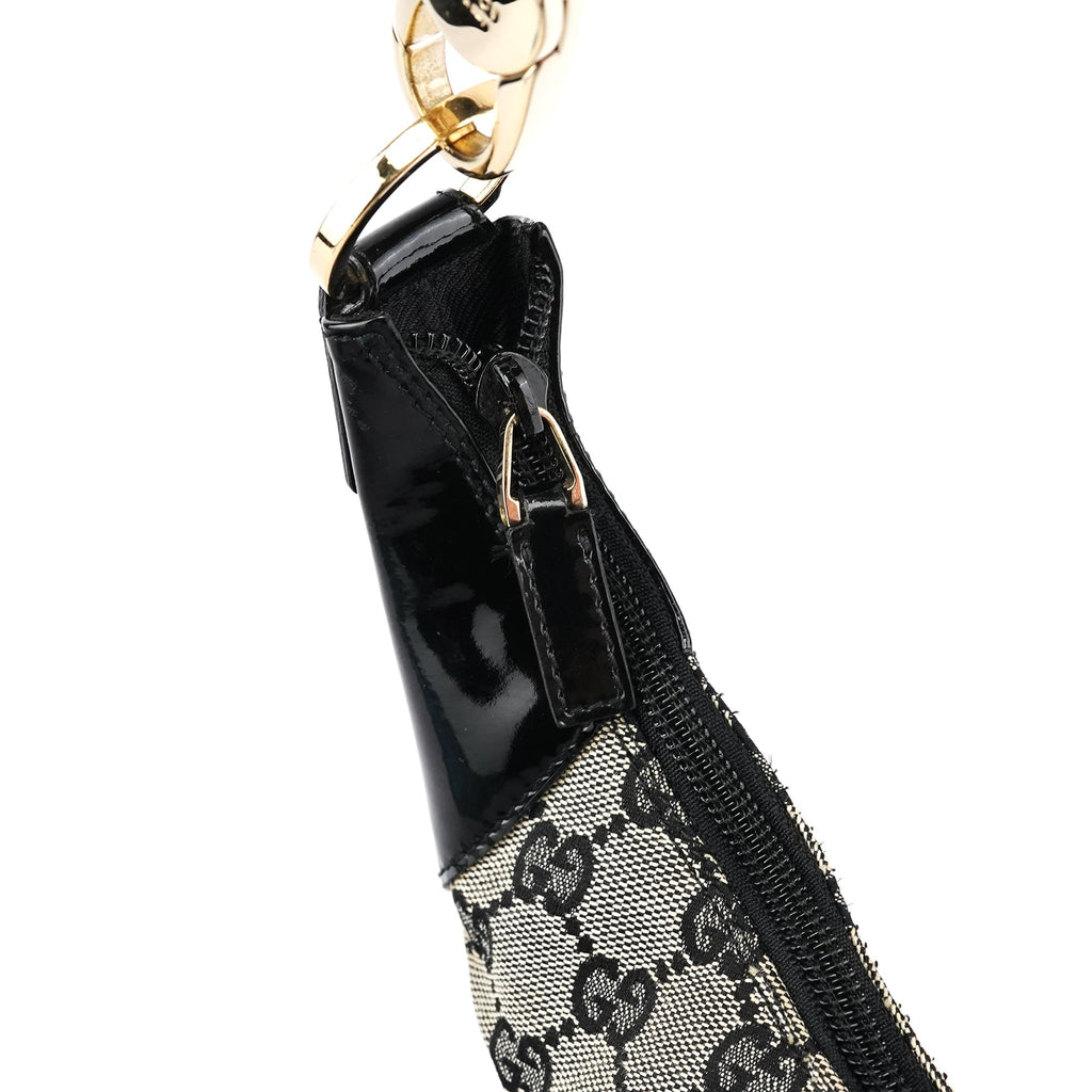 001 4158 Beige Black GG Shoulder Bag