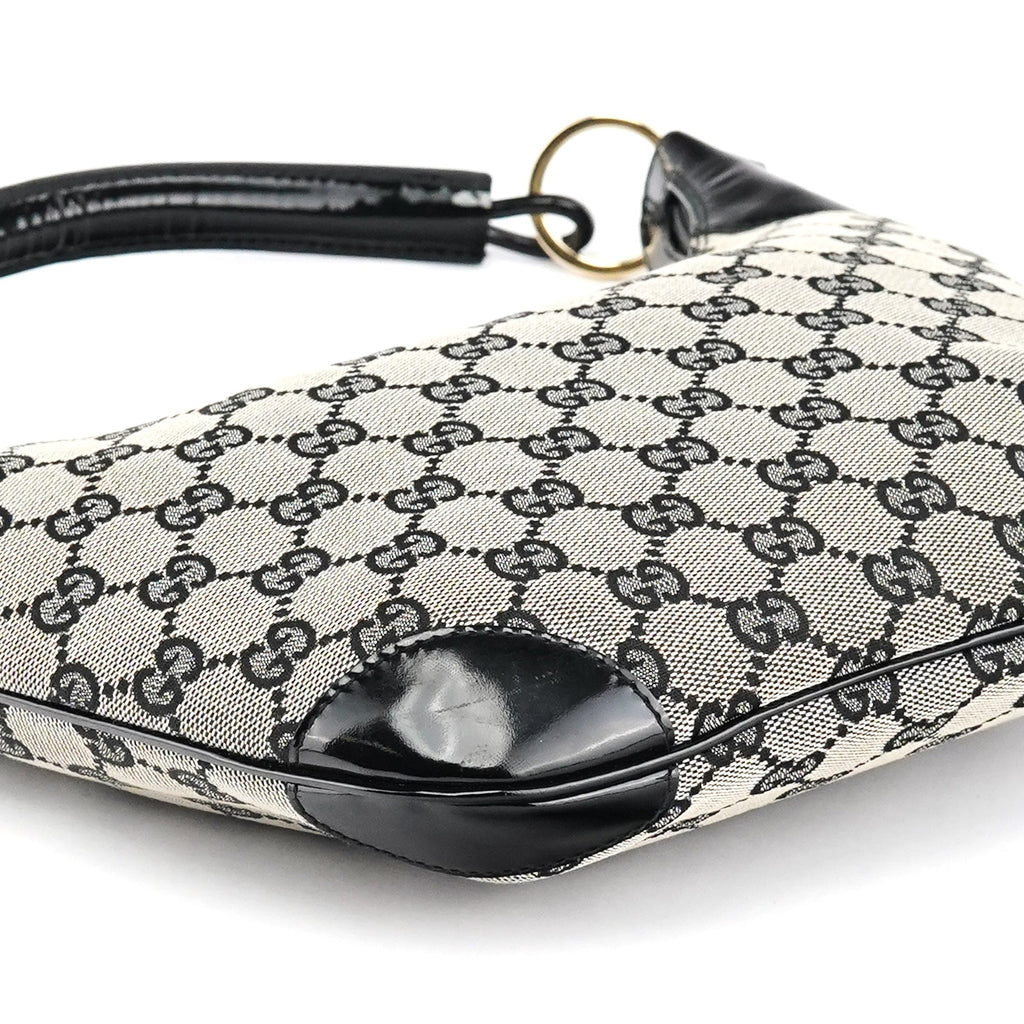 001 4158 Beige Black GG Shoulder Bag