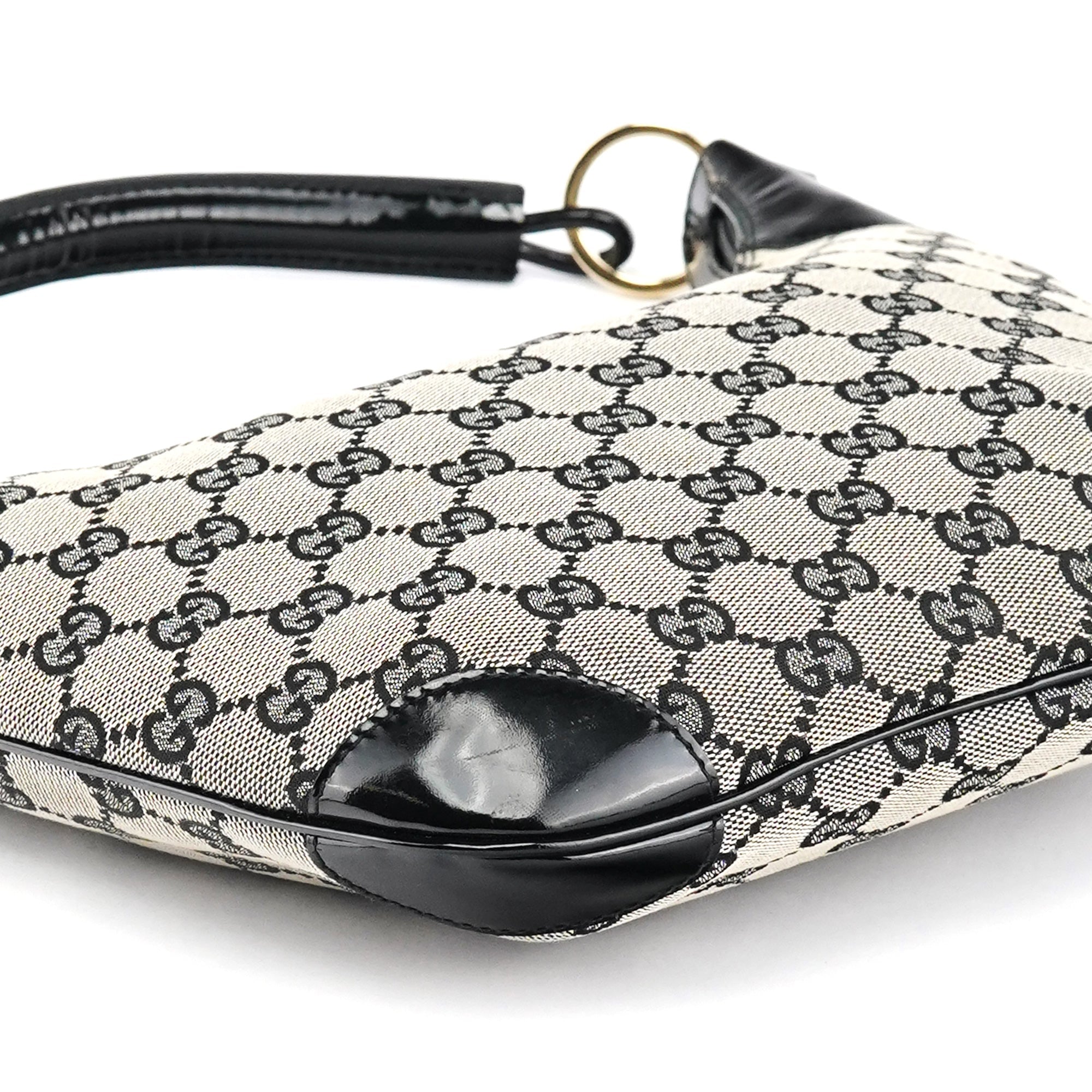 001 4158 Beige Black GG Shoulder Bag