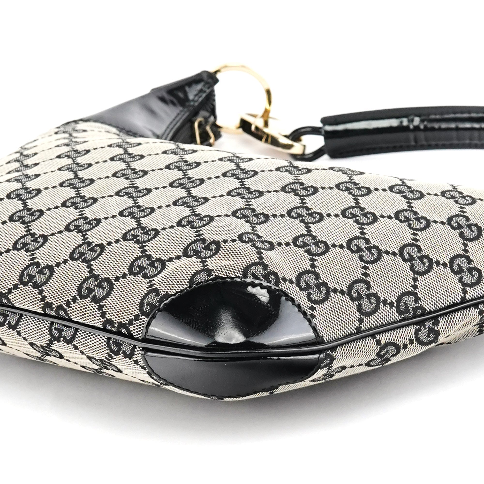 001 4158 Beige Black GG Shoulder Bag
