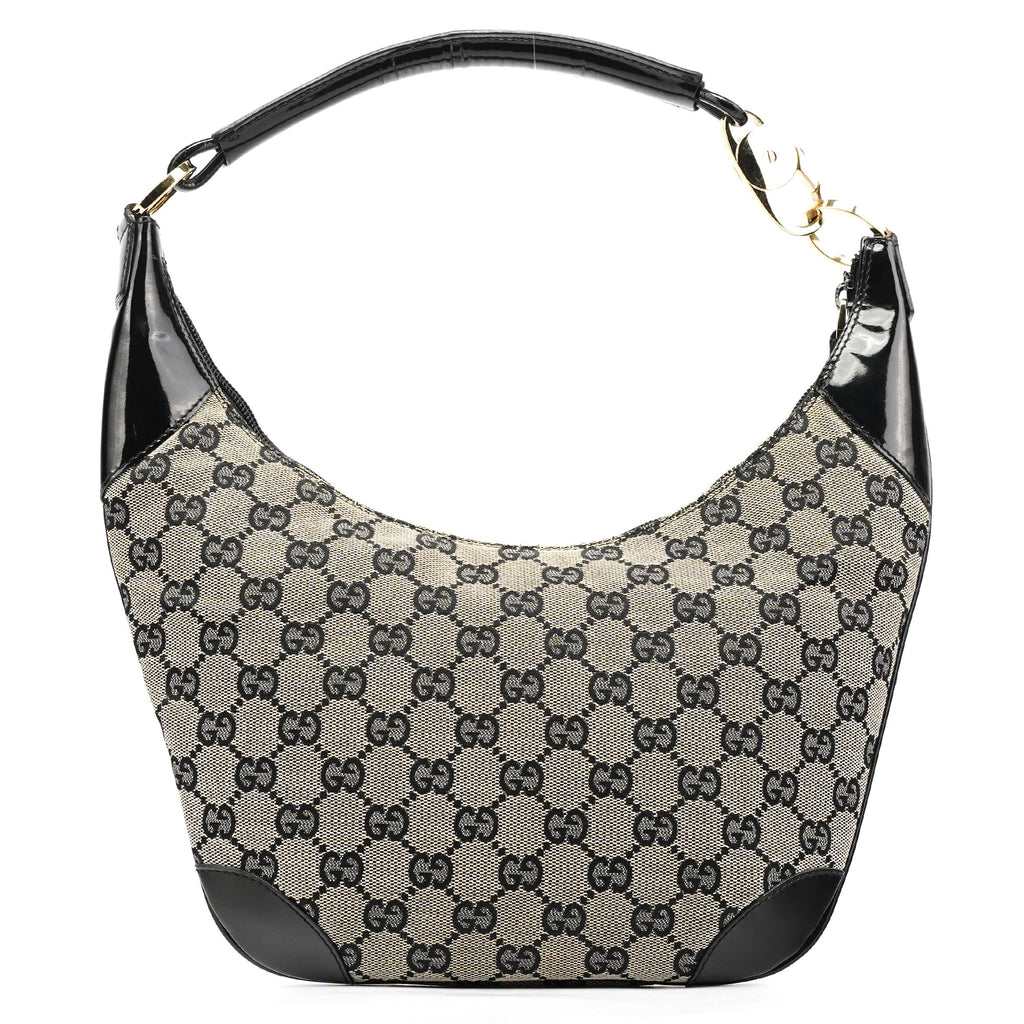 001 4158 Beige Black GG Shoulder Bag