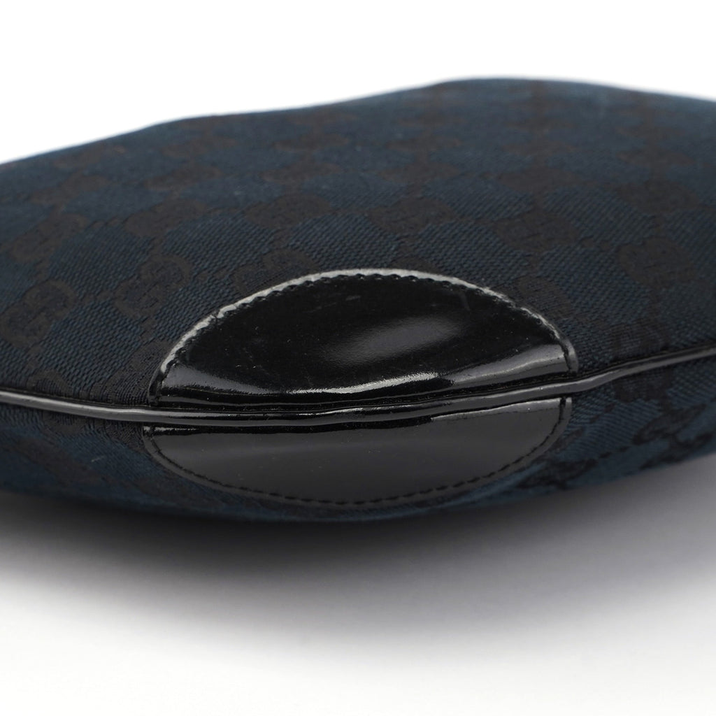 001 4158 Black GG Patent Shoulder Bag