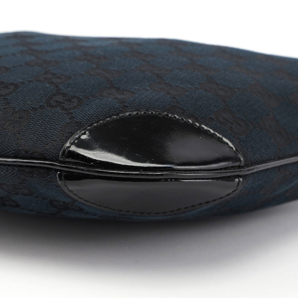 001 4158 Black GG Patent Shoulder Bag