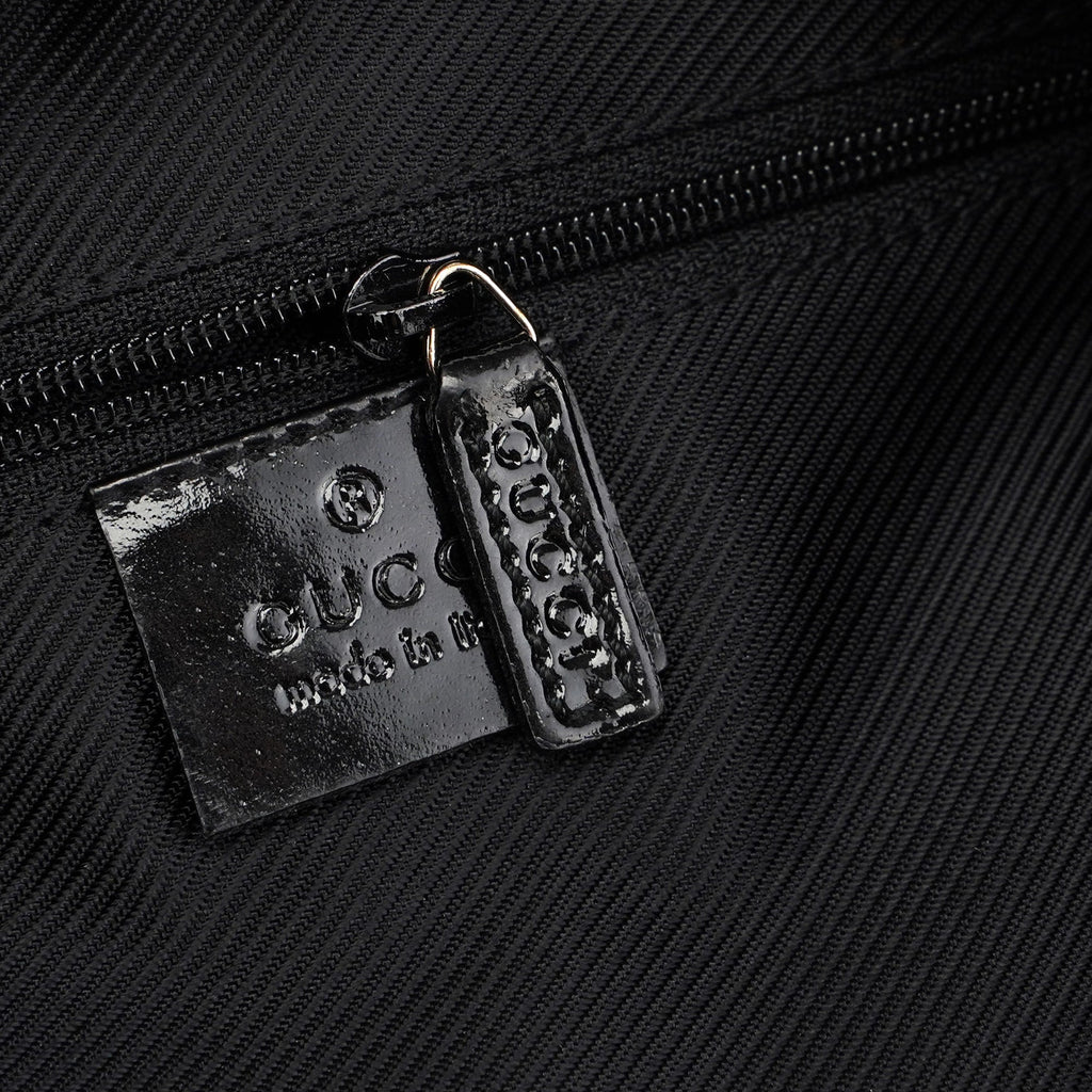 001 4158 Black GG Patent Shoulder Bag