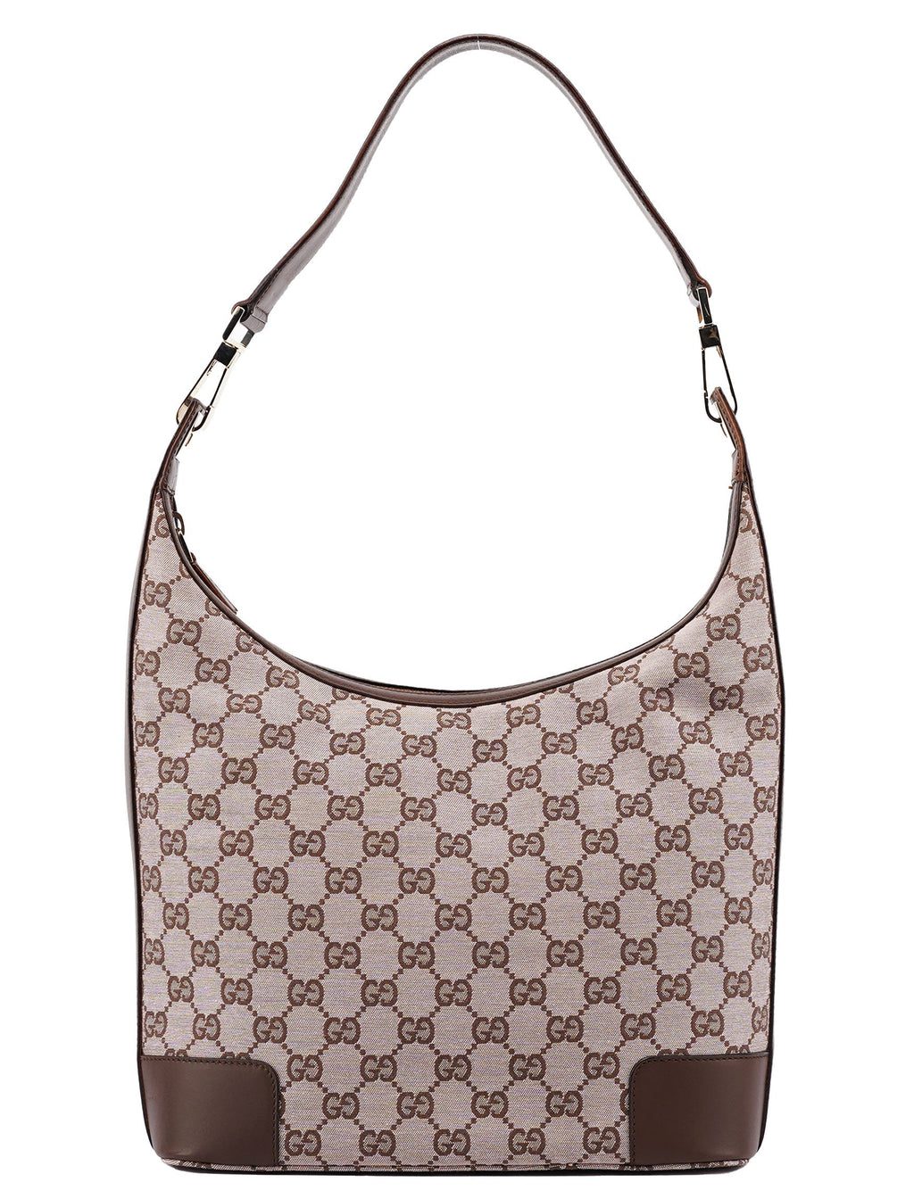 001 4204 Beige Brown GG Hobo Shoulder Bag
