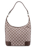 001 4204 Beige Brown GG Hobo Shoulder Bag