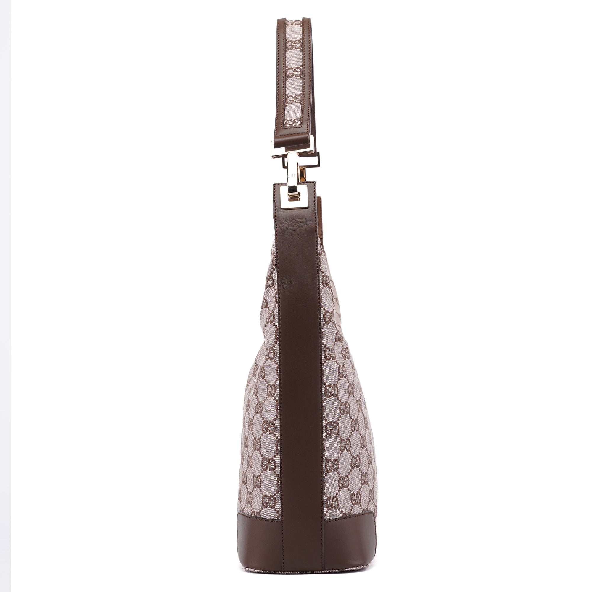 001 4204 Beige Brown GG Hobo Shoulder Bag