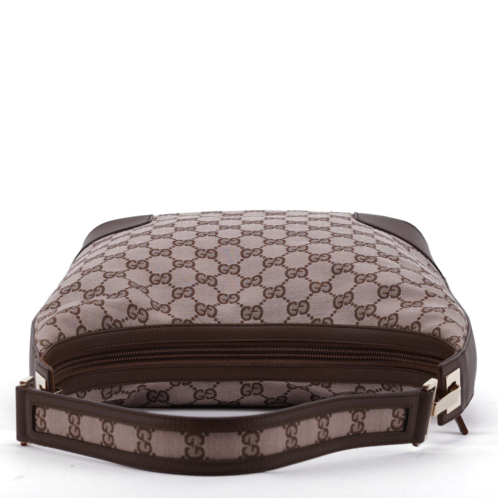 001 4204 Beige Brown GG Hobo Shoulder Bag