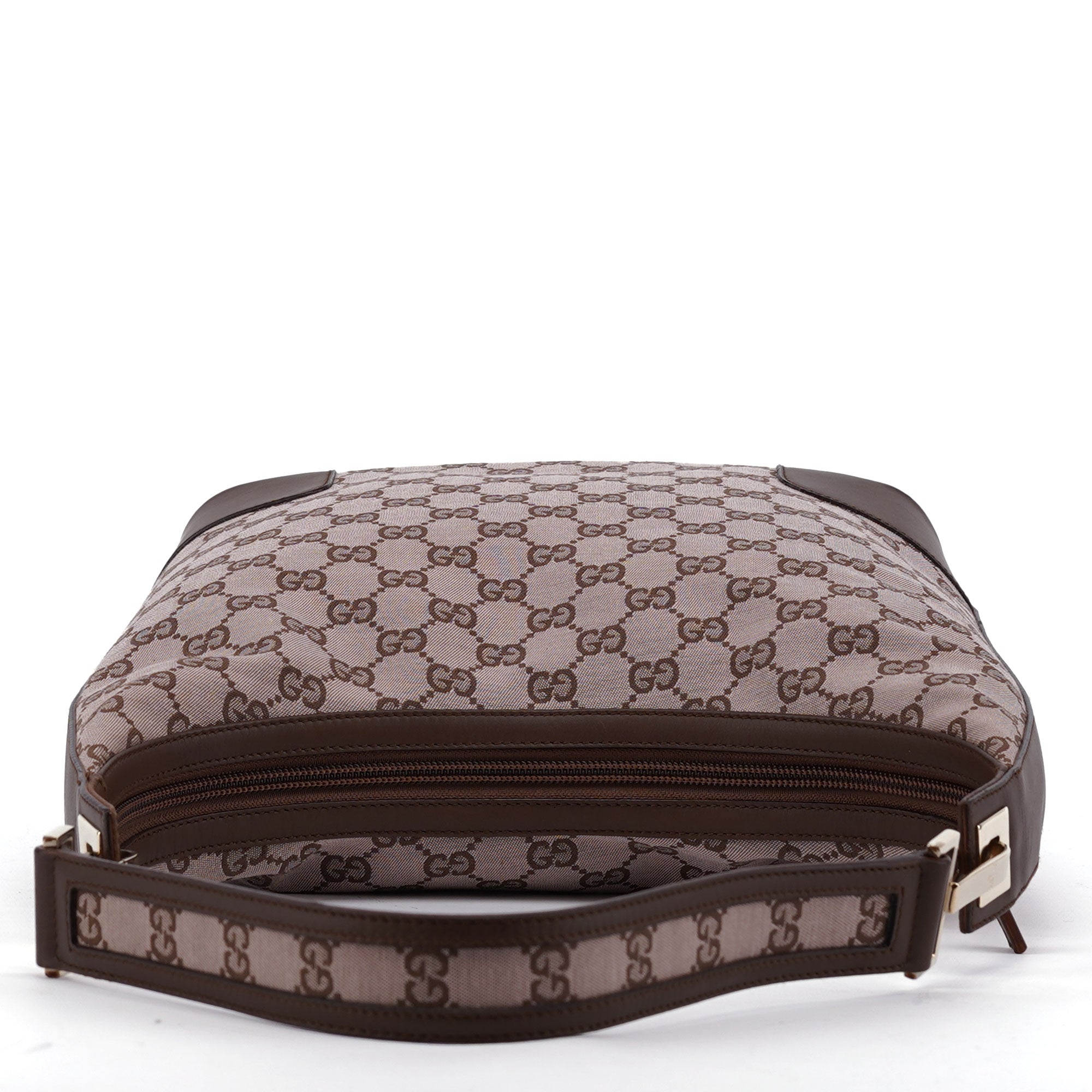 001 4204 Beige Brown GG Hobo Shoulder Bag