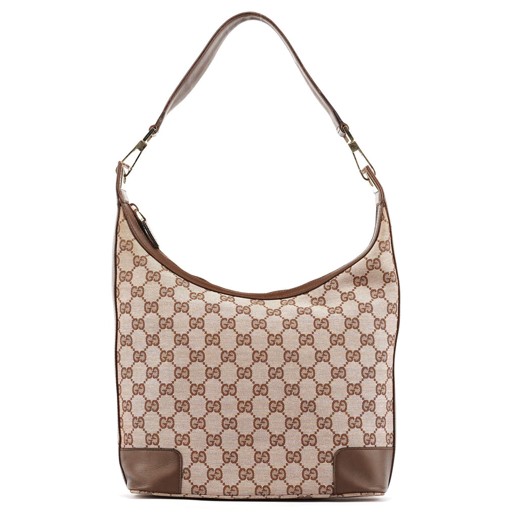 001 4204 Beige Brown GG Shoulder Bag