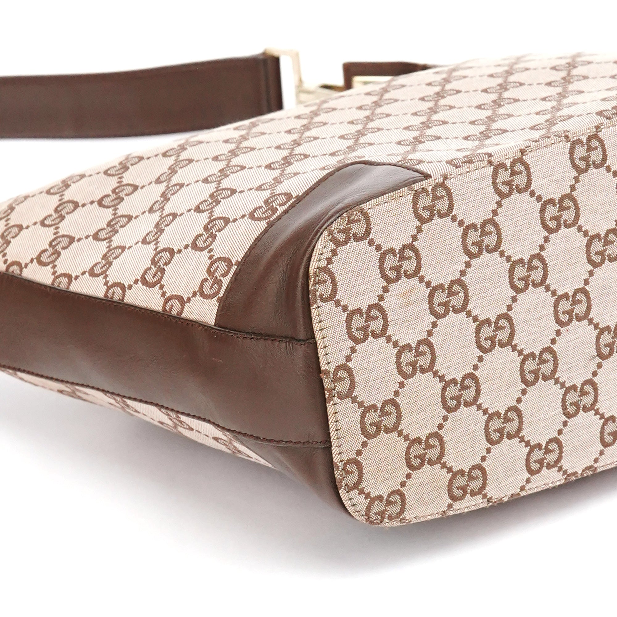 001 4204 Beige Brown GG Shoulder Bag