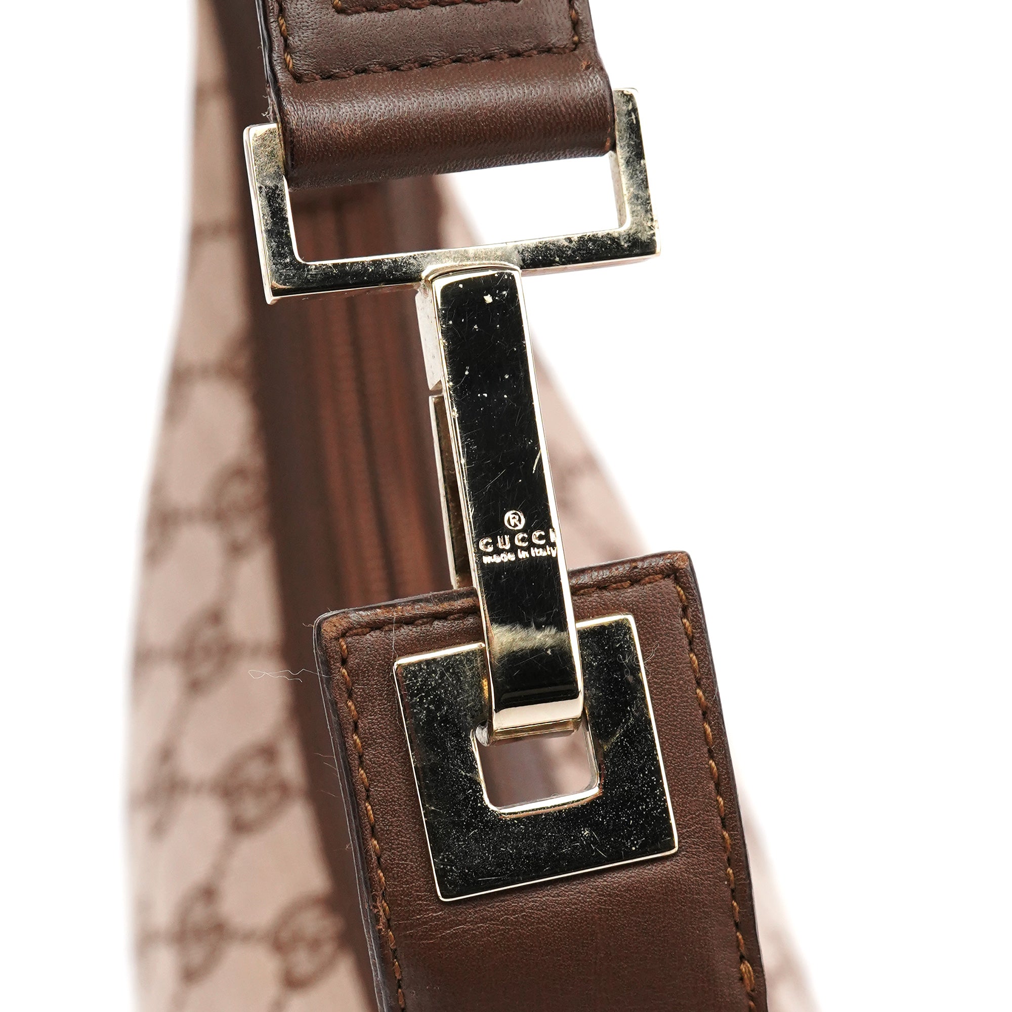 001 4204 Beige Brown GG Shoulder Bag