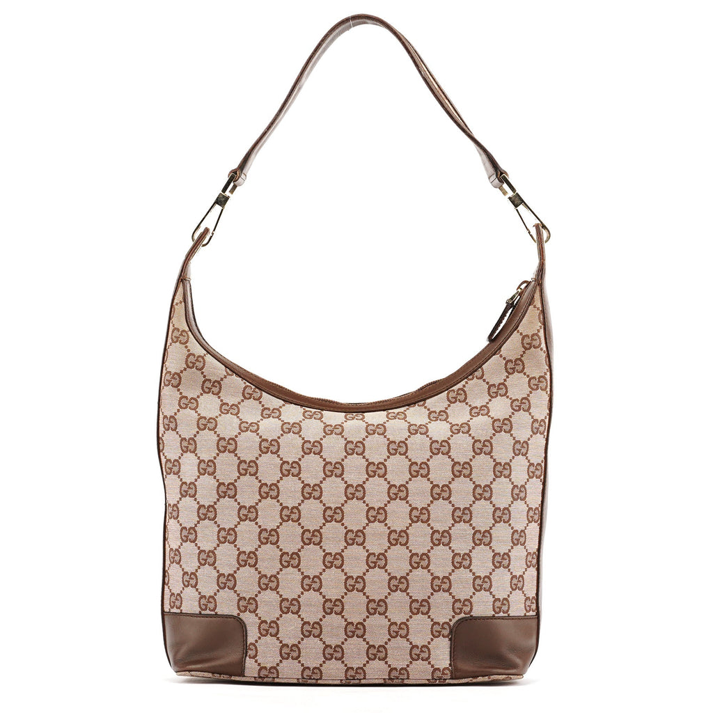 001 4204 Beige Brown GG Shoulder Bag