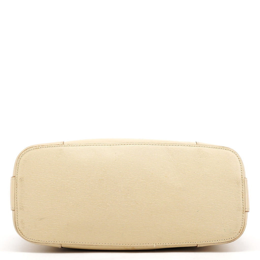 001 4204 Beige Leather Hobo Shoulder Bag