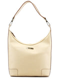 001 4204 Beige Leather Hobo Shoulder Bag