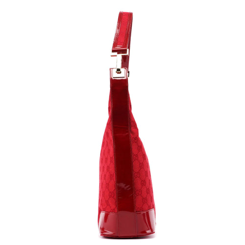 001 4204 Red GG Patent Leather Shoulder Bag