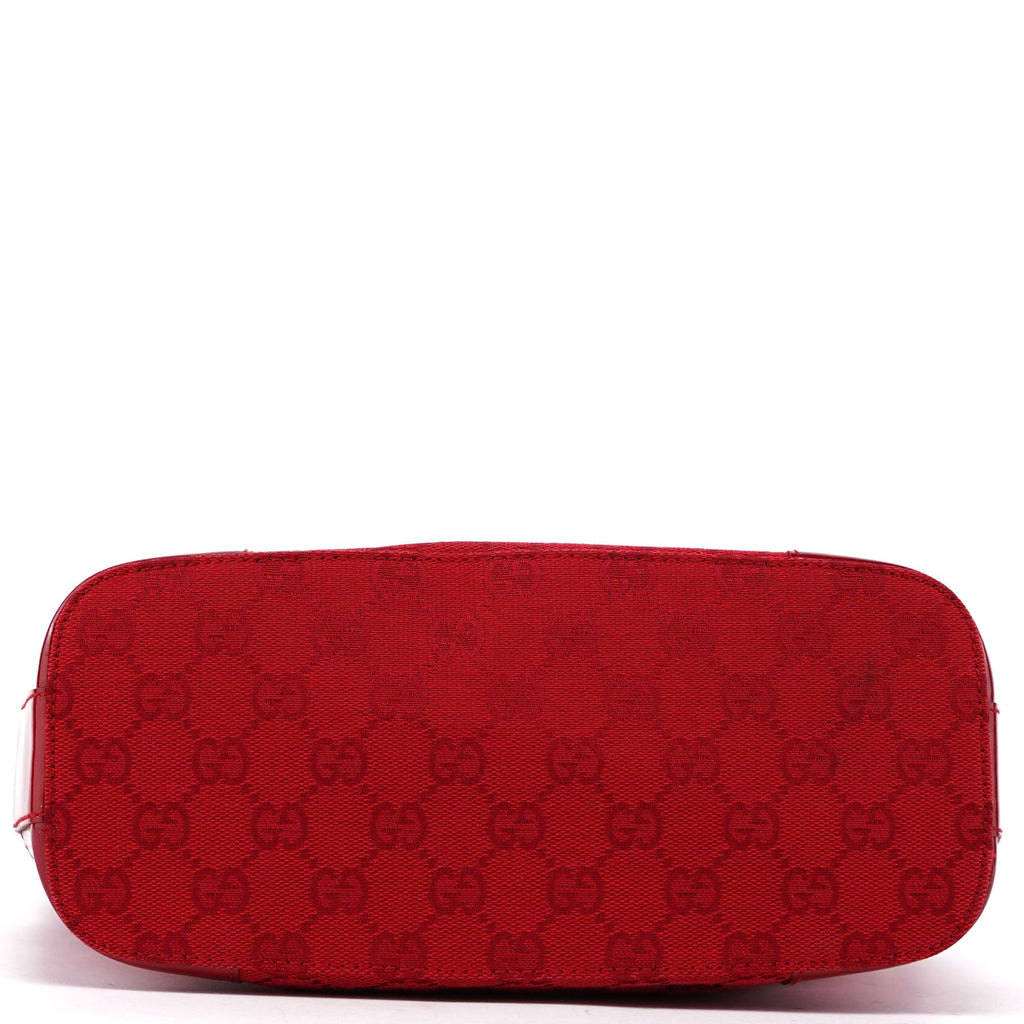 001 4204 Red GG Patent Leather Shoulder Bag