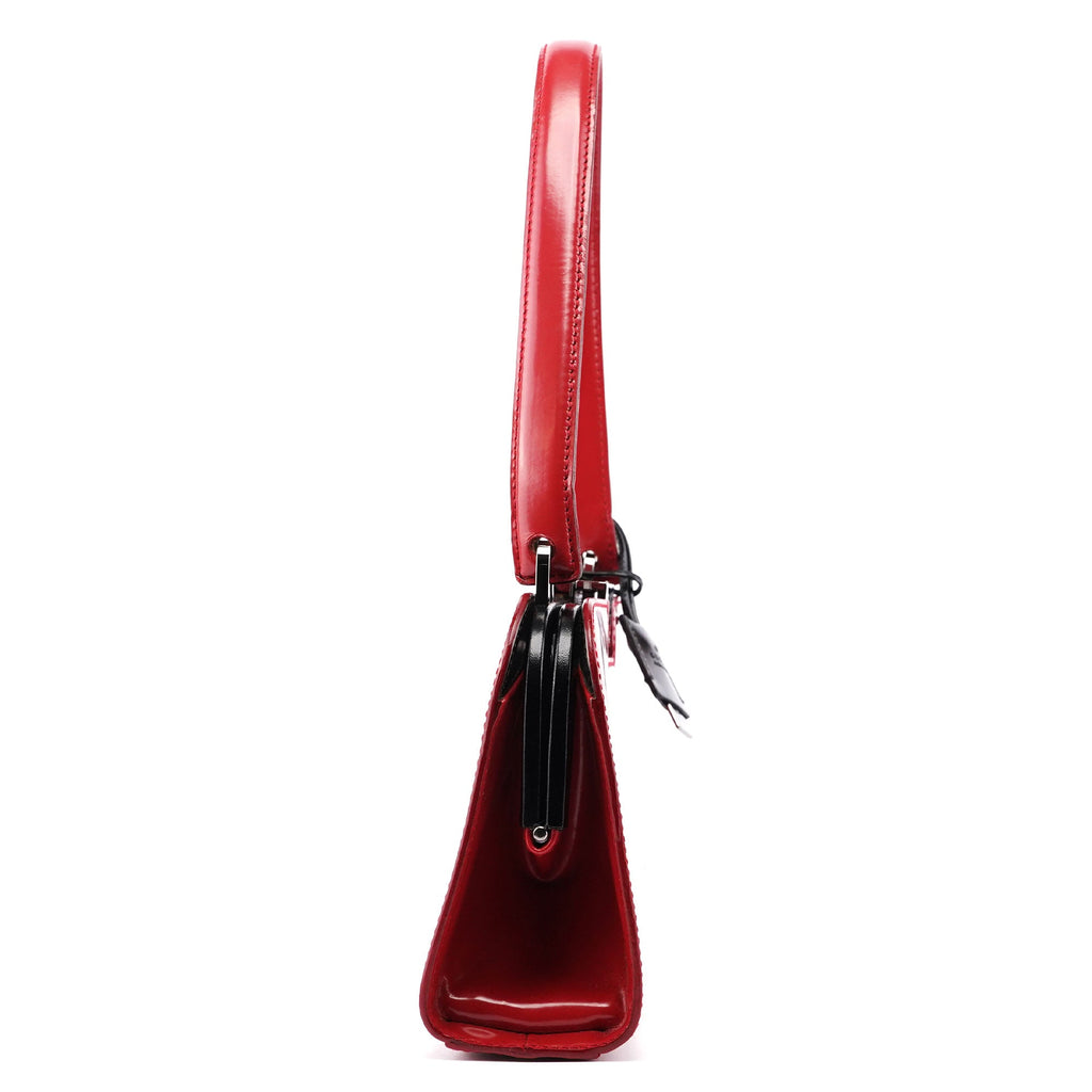 001 4208 Red Calfskin Shoulder Bag