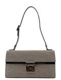 001 4214 Beige Canvas Keylock Shoulder Bag