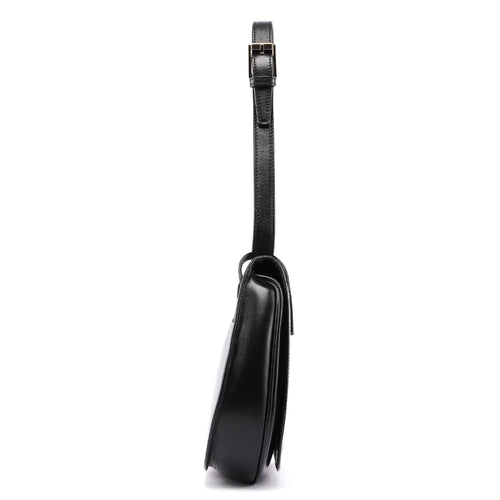 001 4225 Black Calfskin Shoulder Bag