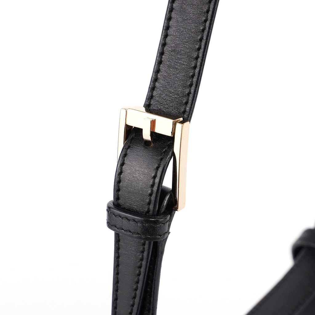 001 4225 Black Calfskin Shoulder Bag