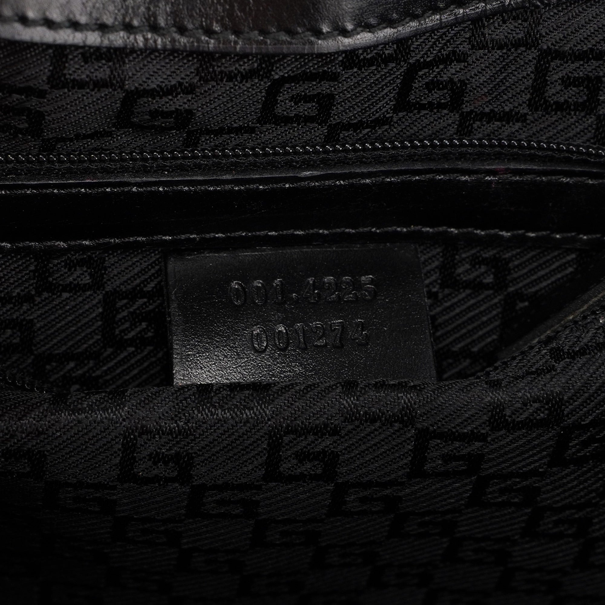 001 4225 Black Calfskin Shoulder Bag