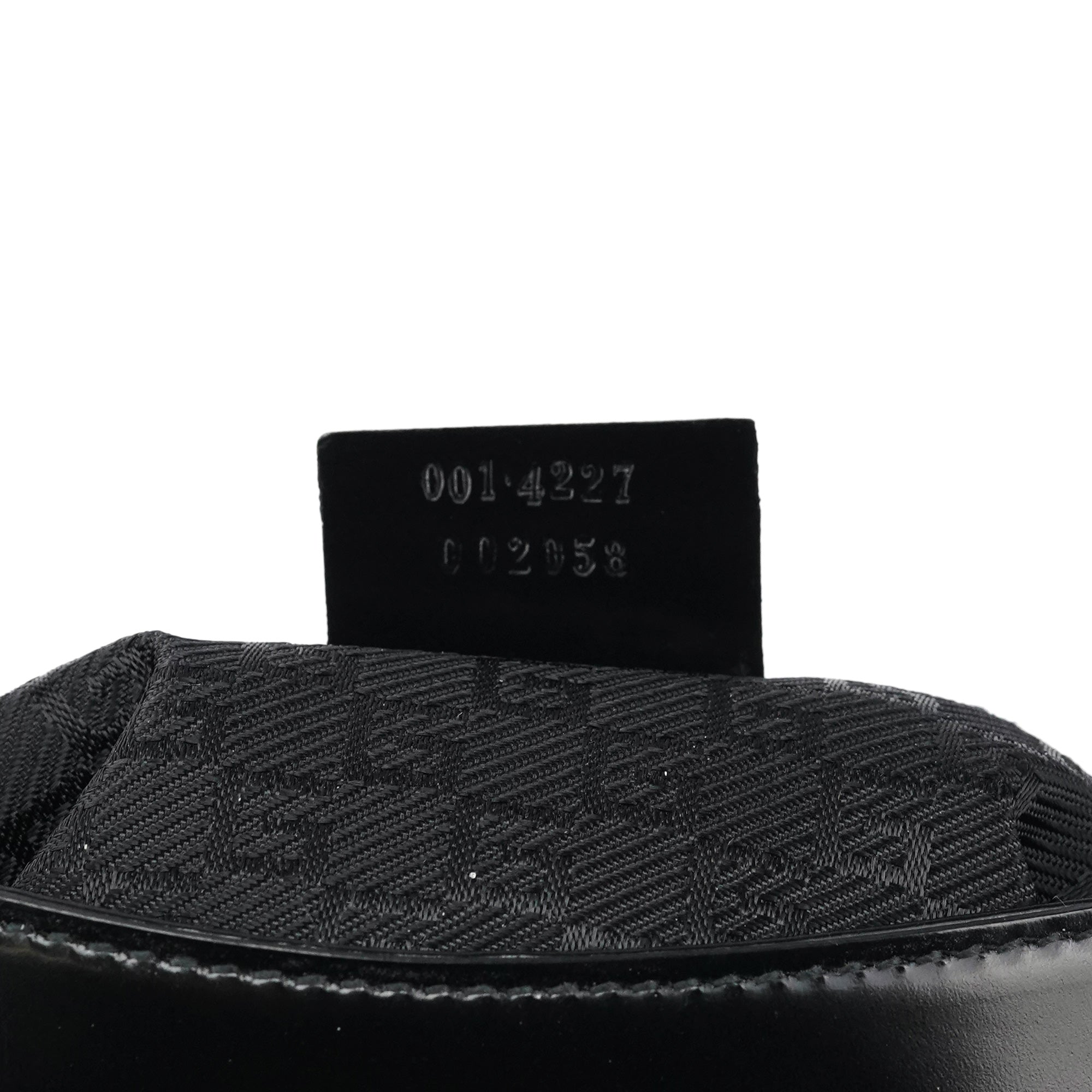 001 4227 Black Leather Mini Crossbody Bag