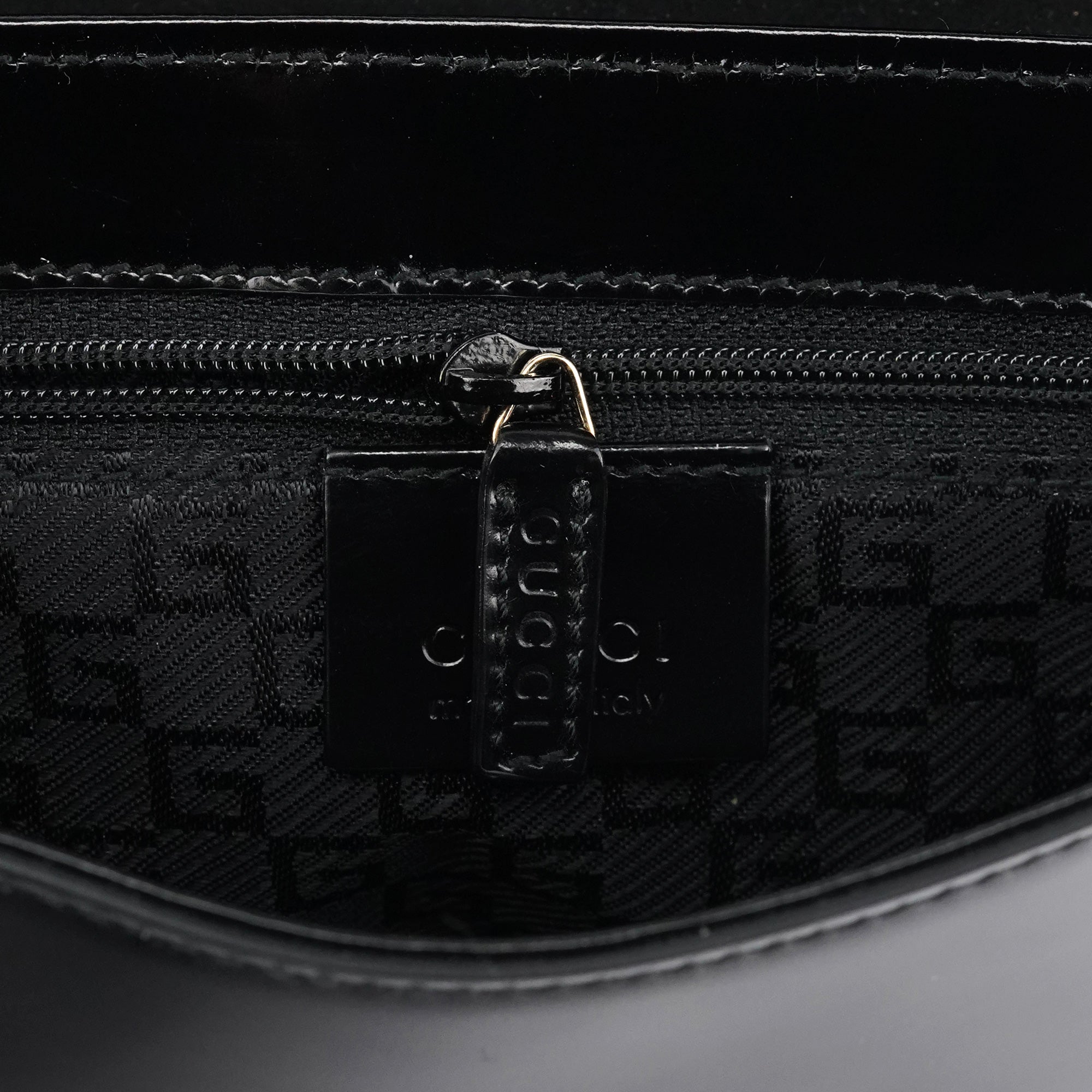 001 4227 Black Leather Mini Crossbody Bag