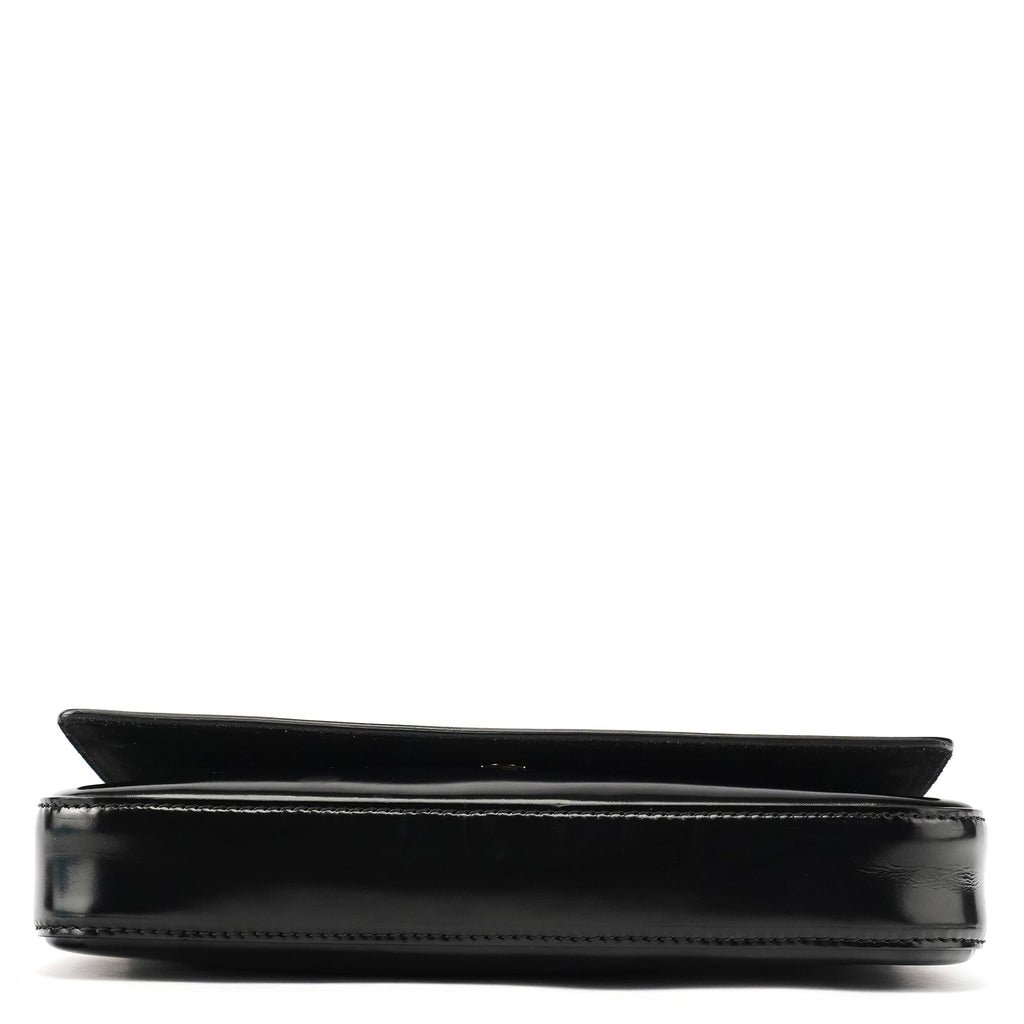 001 4227 Black Leather Mini Crossbody Bag