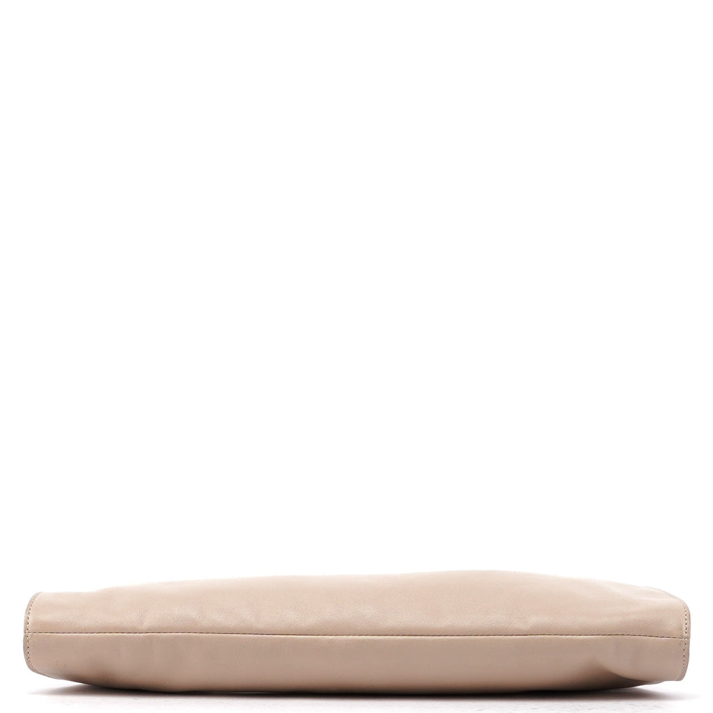 001 4243 Beige Calfskin Shoulder Bag