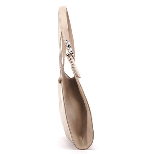 001 4243 Beige Calfskin Shoulder Bag