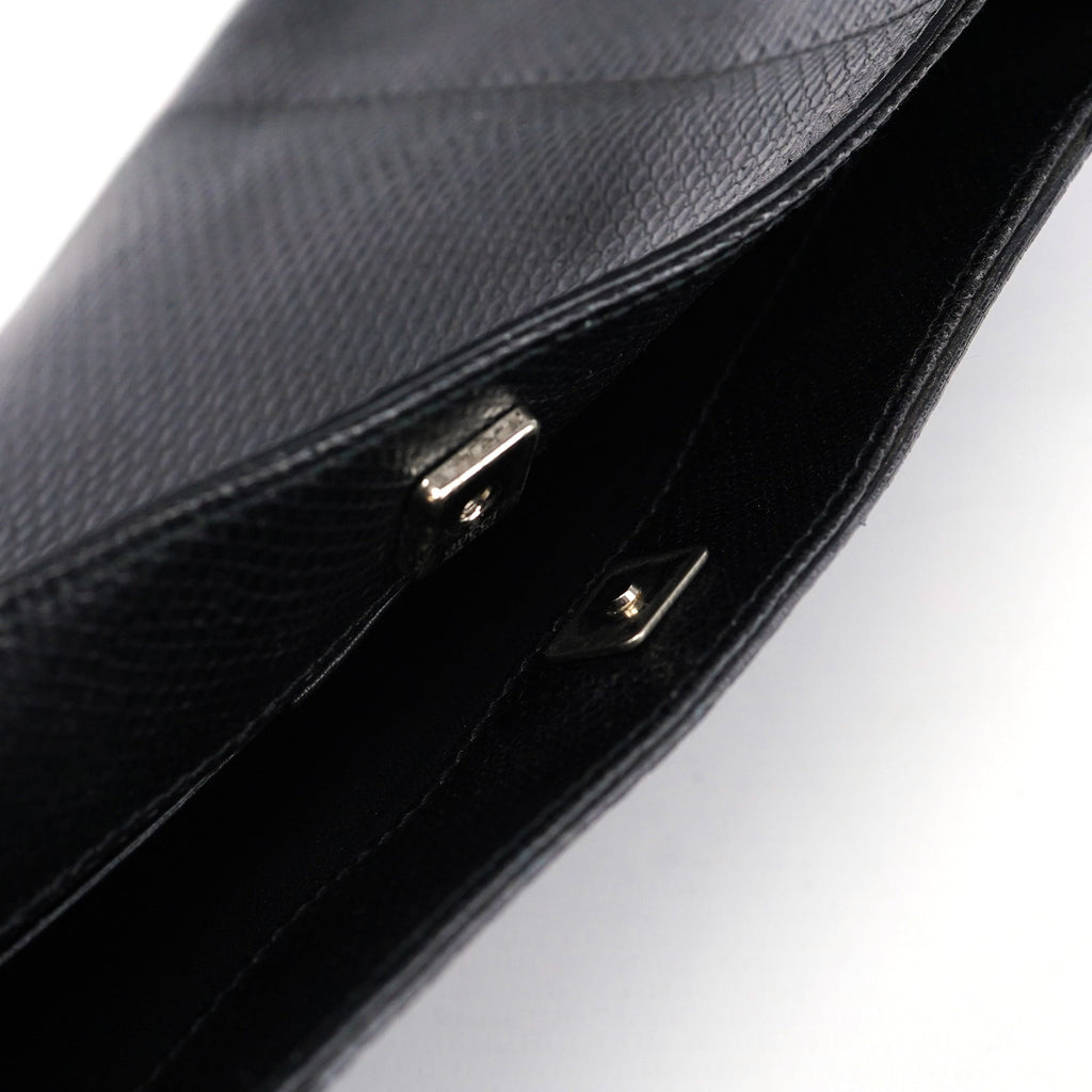 001 4243 Black Lizard Embossed Shoulder Bag